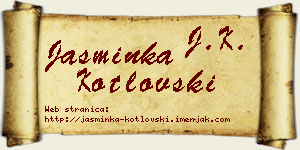 Jasminka Kotlovski vizit kartica